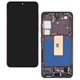 Дисплей для Samsung S911 Galaxy S23, чорний, з рамкою, GXQC-Super OLED SOFT, Service Pack