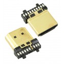 Штекер HDMI, монтажный, Gold-Plating, 10pin (папа)