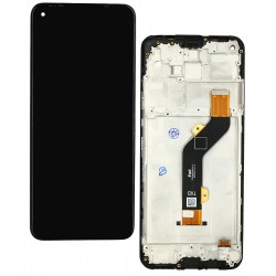 Дисплей для Tecno Camon 16, чорний, з рамкою, High Quality, TXDI680EBGPX-3