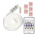 Светодиодная лента LED неоновая, RGB, 5V, IP 65, 1м, Bluetooth + пульт дистанционного управления, с датчиком звука (черный)