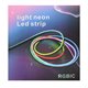 Светодиодная лента LED неоновая, RGB, 5V, IP 65, 1м, Bluetooth + пульт дистанционного управления, с датчиком звука (черный)