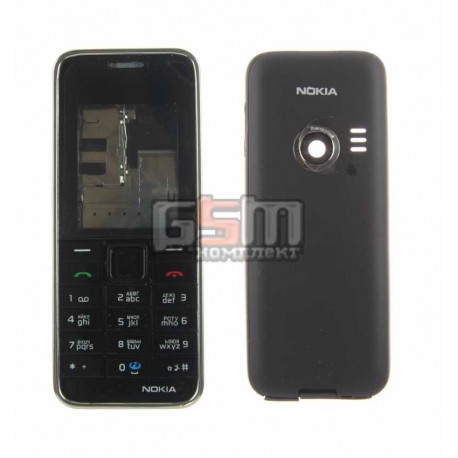 Корпус для Nokia 3500c, черный, копия ААА, с клавиатурой