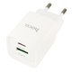 Зарядний пристрій Hoco C147A, USB 18W, Type-C PD 20W, білий