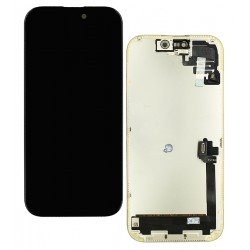 Дисплей для Apple iPhone 17, чорний, з рамкою, High Copy, (OLED), DD-OLED, 120Hz, без ошибки