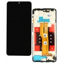 Дисплей для Samsung A075 Galaxy A07 (2025), чорний, з рамкою, GXQC Service Pack