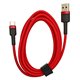Кабель Type-C - USB, Baseus Cafule, 3А, 2 метра, красный CATKLF-C09