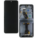 Дисплей для Samsung F731 Galaxy Z Flip5, чорний, з рамкою, оригінал (переклеєне скло)