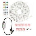 Светодиодная лента LED неоновая, RGB, 5V, IP 65, 3м, Bluetooth + пульт дистанционного управления, с датчиком звука
