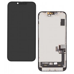 Дисплей для Apple iPhone 14, чёрный, с рамкой, High Quality, 60Hz GXQC-Super IN CELL FHD Service Pack (без ошибки)