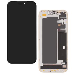 Дисплей для Apple iPhone 17 Pro Max, черний, с рамкой, High Copy, (OLED), DD-OLED, 120Hz, без ошибки