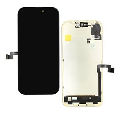 Дисплей для Apple iPhone 16 Pro, черний, с рамкой, High Copy, без ошибки, (OLED) hard diagnosable, DD-OLED, 120Hz(od52740)