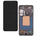 Дисплей для Samsung S921 Galaxy S24, чорний, з рамкою, GXQC-Super OLED, SOFT Service Pack