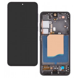 Дисплей для Samsung S931 Galaxy S25, чорний, з рамкою, GXQC-Super OLED SOFT, Service Pack