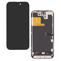 Дисплей для Apple iPhone 14 Pro, чёрный, с рамкой, High Quality, 120Hz GXQC-Super OLED SOFT, Service Pack (без ошибки)