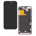Дисплей для Apple iPhone 14 Pro, чорний, з рамкою, High Quality, 120Hz GXQC-Super OLED SOFT, Service Pack (без помилки)