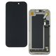 Дисплей для Apple iPhone 17 Pro, чорний, з рамкою, High Quality, 120Hz, GXQC-Super OLED SOFT, Service Pack