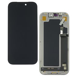 Дисплей для Apple iPhone 17 Pro, чёрный, с рамкой, High Quality, 120Hz, GXQC-Super OLED SOFT, Service Pack