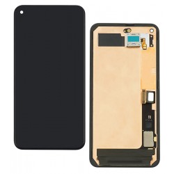 Дисплей для Google Pixel 5, чорний, з рамкою, High quality, (OLED)