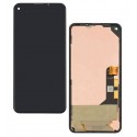 Дисплей для Google Pixel 5a, чёрный, с рамкой, High quality, (OLED)