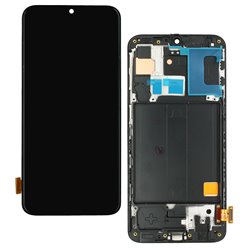 Дисплей для Samsung A405F/DS Galaxy A40, черный, с сенсорным экраном (дисплейный модуль), с рамкой, China Quality (TFT)
