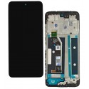 Дисплей для Motorola Moto E15, Moto G05, Moto G15, Moto G15 Power, чорний, з рамкою, GXQC Service Pack
