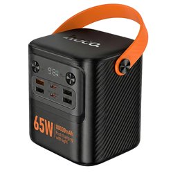 Power bank Hoco J152 Pro, 80000mAh, 4USB/2Type-C, PD/QC, 65W, LED-дисплей, встроенный фонарик, черный