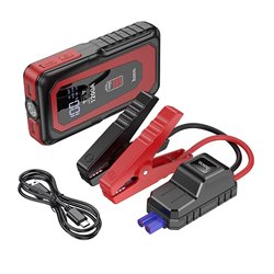 Автомобильное пуско-зарядное устройство бустер Hoco QS3, 10000mAh, с фонарем, черный