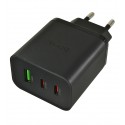 Зарядное устройство Hoco N75, 1USB, 2Type-C PD 65W, черный