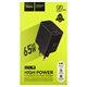 Зарядное устройство Hoco N75, 1USB, 2Type-C PD 65W, черный