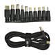 Кабель Type-C - DC, PD 100W, 1.8м, с переходниками DC 5.5x2.5 для питания ноутбуков и мониторов (11 в 1)