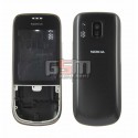 Корпус для Nokia 202 Asha, чорний, High quality