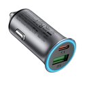 Автомобильное зарядное устройство Acefast B16, (USB+Type-C), 95Вт, metal gray