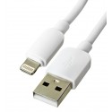 USB кабель Hoco X96, USB тип-A, Lightning, 25 см, 12 Вт, 2,4 А, белый