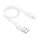 USB кабель Hoco X96, USB тип-A, Lightning, 25 см, 12 Вт, 2,4 А, белый