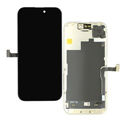 Дисплей для Apple iPhone 15 Pro, чорний, з рамкою, без помилки, (Box), (OLED), GXQC soft, 120Hz