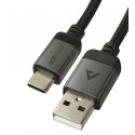 Кабель Type-C - USB, AceFast C20-04, 1.2 метра, чорний