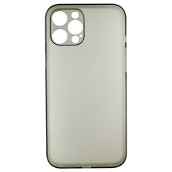 Чехол для Apple iPhone 12 Pro Max, Matt Protective, матовый, полупрозрачный полиуретан, черный