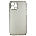 Чехол для Apple iPhone 12 Pro Max, Matt Protective, матовый, полупрозрачный полиуретан, черный