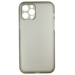 Чехол для Apple iPhone 12 Pro, Matt Protective, матовый, полупрозрачный полиуретан, черный