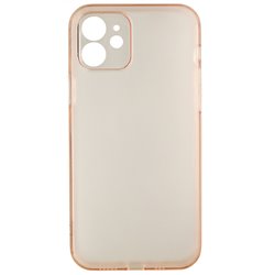 Чехол для Apple iPhone 12, Matt Protective, матовый, полупрозрачный полиуретан, розовый
