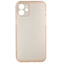 Чехол для Apple iPhone 12, Matt Protective, матовый, полупрозрачный полиуретан, розовый