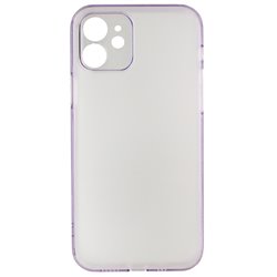 Чехол для Apple iPhone 12, Matt Protective, матовый, полупрозрачный полиуретан, светло-фиолетовый