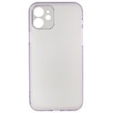 Чехол для Apple iPhone 12, Matt Protective, матовый, полупрозрачный полиуретан, светло-фиолетовый