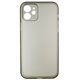 Чехол для Apple iPhone 12, Matt Protective, матовый, полупрозрачный полиуретан, черный