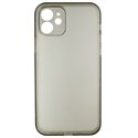 Чехол для Apple iPhone 12, Matt Protective, матовый, полупрозрачный полиуретан, черный