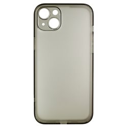 Чехол для Apple iPhone 15 Plus, Matt Protective, матовый, полупрозрачный полиуретан, черный