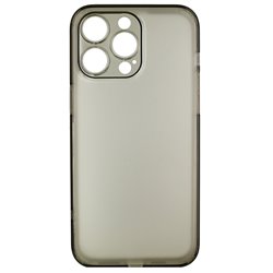 Чехол для Apple iPhone 15 Pro Max, Matt Protective, матовый, полупрозрачный полиуретан, черный