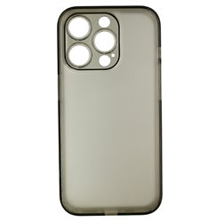 Чехол для Apple iPhone 15 Pro, Matt Protective, матовый, полупрозрачный полиуретан, черный