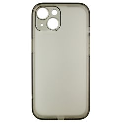 Чехол для Apple iPhone 15, Matt Protective, матовый, полупрозрачный полиуретан, черный