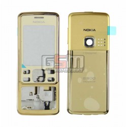 Корпус для Nokia 6300, золотистый, high-copy